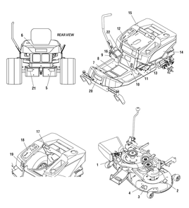 Decals Group Diagram and Parts List for 107289860-7800513,ZTS6000 2009 Briggs and Stratton Lawn Tractor Accessories